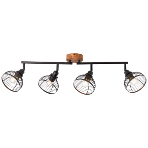Spotrohr, schwenkbar, 22 x 70 x 12 cm, 4 x E14, max. 40 W, Metall/Holz