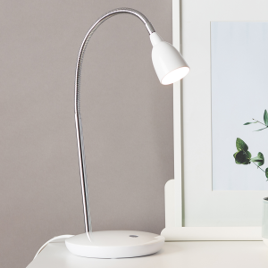 LED Schreibtischlampe mit warmweißem Licht, Tischleuchte mit Flexarm