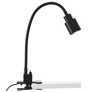 Flexible Klemmleuchte, 37 x 27 cm, GU10, 3 W, 300 lm, 3000 K, schwarz