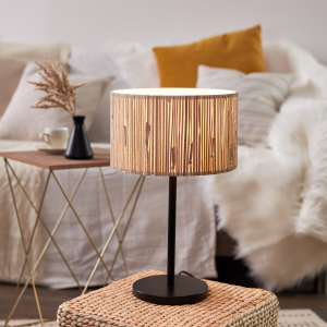 Nachttischlampe, 41 cm Höhe, Ø 25 cm, E27, max. 52 W, Seegras