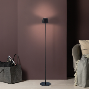 Portable LED Außen Stehlampe, Akku, USB, 3 Touchdimmer, 125 cm