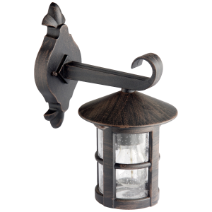 Dekorative & spritzwassergeschützte Wandlampe - Metall/Glas - 29x23cm
