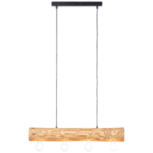 Hängelampe, 105 x 70 x 10 cm, 4 x E27, max. 25 W, höhenverstellbar