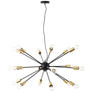 Hängelampe, 140 cm Höhe, Ø 91 cm, 18 x E27, max. 40 W, Metall