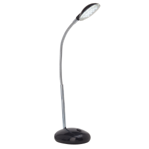 LED Schreibtischlampe, einstellbar, 32cm Höhe, 2W, 140 lm, schwarz