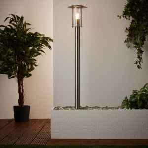 Pollerlampe, 100 cm Höhe, Ø 20 cm, E27, max. 40 W, IP44, Edelstahl
