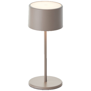 LED Tischleuchte Akku, 210 lm, Touchdimmer, 3000K, 21cm, Metall, taupe