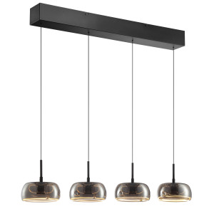 LED Hängelampe - 3 Step DIM - 81x15x150cm - schwarz/rauchglas