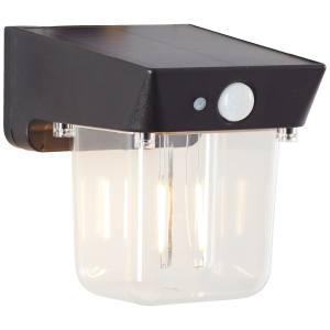 LED Außenwandlampe, Solar, Bewegungsmelder, 12 x 10 x 11 cm, 2W, 240lm