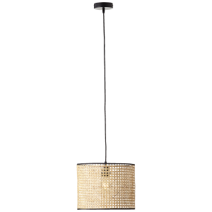 Hängelampe Ø 30 cm, 174 cm Höhe, E27, max. 60 W, Rattan/Metall