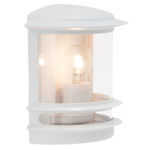 Außen Wandlampe, 24 x 24 cm, E27, max. 60 W, IP44, weiß