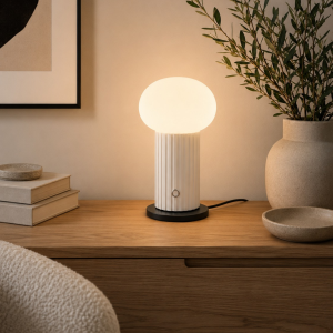 LED Tischleuchte 18cm, 250 lm, 3000K, akkubetrieben, Wireless Charging