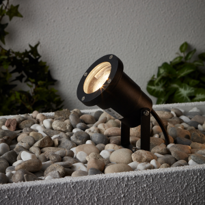LED Gartenspieß mit warmweißem Licht, Spritzwassergeschützt 16 cm Hoch