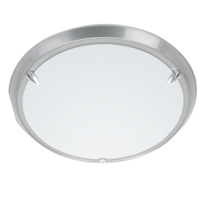 Wand- & Deckenlampe, Ø 30 cm, 1 x E27, max. 60 W, Metall/Glas