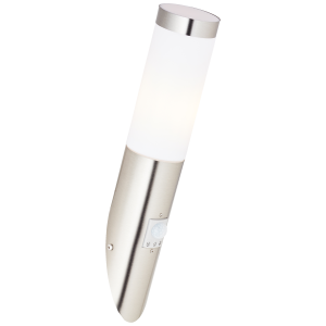 Außen Wandleuchte, 40 cm Höhe, Bewegungsmelder, E27, IP44, Edelstahl