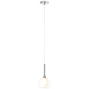 Hängelampe, kürzbar, 126 cm Höhe, Ø 16 cm, E14, max. 40 W, Metall/Glas