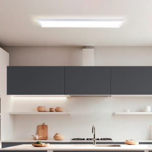 LED Aufbaupaneel, 25 x 96cm, 3000 lm, dimmbar, Fernbedienung, CCT,weiß