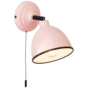 Wandlampe, Zugschalter, 12,5 cm Höhe, 12,5 cm Breite, E14, 28 W