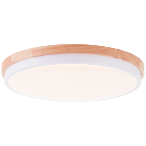 LED Deckenlampe, 3-Stufen-Dimmer, Ø 35 cm, Holzfarben, hell