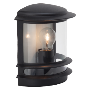 Außen Wandlampe, 24 x 24 x 13 cm, E27, Alu-Druckguss, IP44, schwarz
