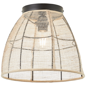 Deckenlampe, Ø 32 cm, E27 Fassung, max. 42 W, schwarz/naturfarben