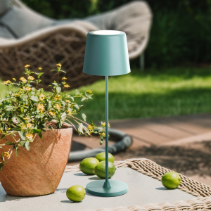 LED Außen Tischlampe, 37 cm, 310 lm, Touchdimmer, USB, eiberg-grün