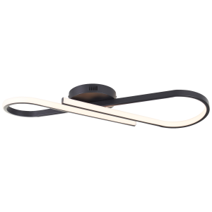 LED Deckenleuchte, 66x20 cm, 2800lm, 3000K, dimmbar, Metall, schwarz