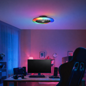 LED Deckenleuchte 58 cm mit Ventilator, 6800 lm, dimmbar, RGB, CCT