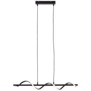 Matt schwarze LED Hängelampe, 150 x 80 cm, 4000K, 2600lm, kürzbar