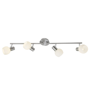 Spotrohr, schwenkbar, 16 x 78 cm, 4 x E14, max. 40 W, Metall/Glas