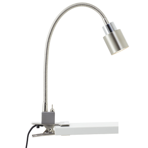 Flexible Klemmleuchte, 37 x 27cm, GU10, 3W, 300lm, 3000K, nickel/chrom