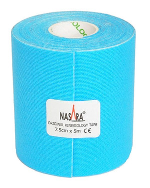 NASARA Kinesio Tape extra breit - Rolle 7,5 cm x 5 m hellblau #61bff0