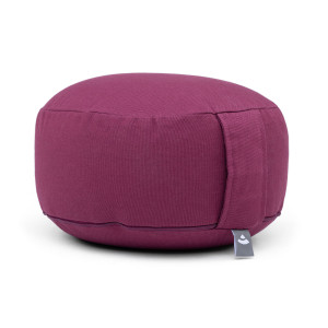 Meditationskissen «Rondo Classic» Made in Germany, Grösse Standard, Dinkelhülsen-Füllung aubergine