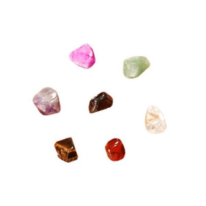 Set 7 Chakra Halbedelsteine in Samtbeutel