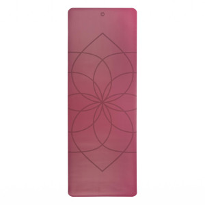 Design Yogamatte «PHÖNIX Blume» purpur, 185 x 66cm / 4mm
