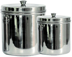 Edelstahlbehälter – aufgeräumt und sauber Ø 12 cm, H: 12 cm