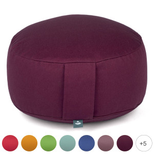 Meditationskissen «Rondo ECO» Bio-Baumwolle. Dinkelhülsen rot (nur noch 1 Stk.)