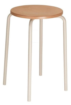 Gymnastikhocker mit Sitzfläche aus Holz