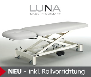 Behandlungsliege «LUNA-2e» elektr. höhenverstellbar, 2-teilige Liegefläche