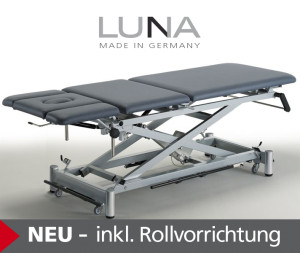 Behandlungsliege «LUNA-3e» elektrisch höhenverstellbar, 3-teilige Liegefläche