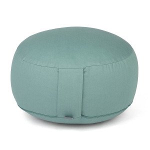Meditationskissen «Rondo ECO» Bio-Baumwolle. Dinkelhülsen mineral blue
