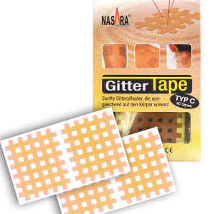 NASARA Gitter-Tape, Typ C: 4.5 x 5.2 cm, beige