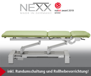 «NEXX-3e» elektr. Behandlungsliege 3-teilig, elektr. höhenverstellbar - CE -