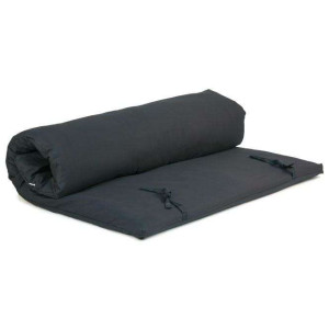 Shiatsu-Futon 140 x 200 cm mit abnehmbaren Bezug Schwarz | 4-lagig