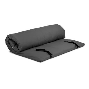 Shiatsu-Futon 160 x 200 cm mit abnehmbaren Bezug Anthrazit | 6-lagig