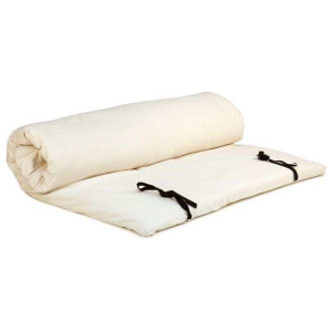 Shiatsu-Futon 140 x 200 cm mit abnehmbaren Bezug Natur | 6-lagig
