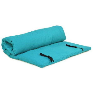Shiatsu-Futon XL 200 x 200 cm mit abnehmbaren Bezug Aubergine | 4-lagig