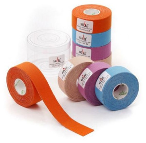 NASARA Kinesio Tape extra schmal - 2,5 cm x 5 m, 2 Stk. lavendel #bc4b92