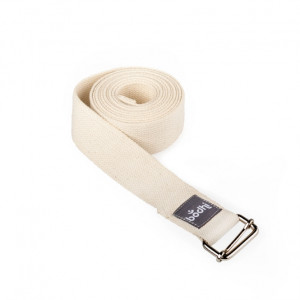 Yoga-Gurt «ASANA BELT» mit Schiebeschnalle natur