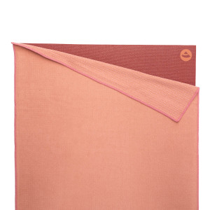 Yoga Towel «GRIP ²» in vielen Farben mit Antirutschnoppen rose tan